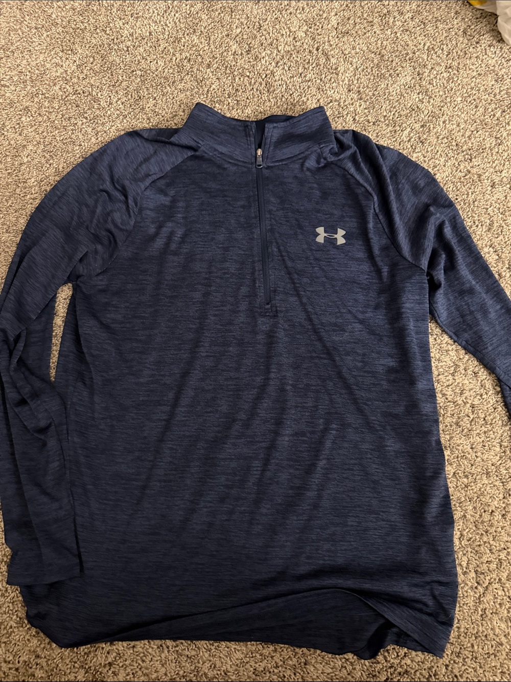 Under Armour Men's Navy Blue Quarter-Zip Performance Pullover
